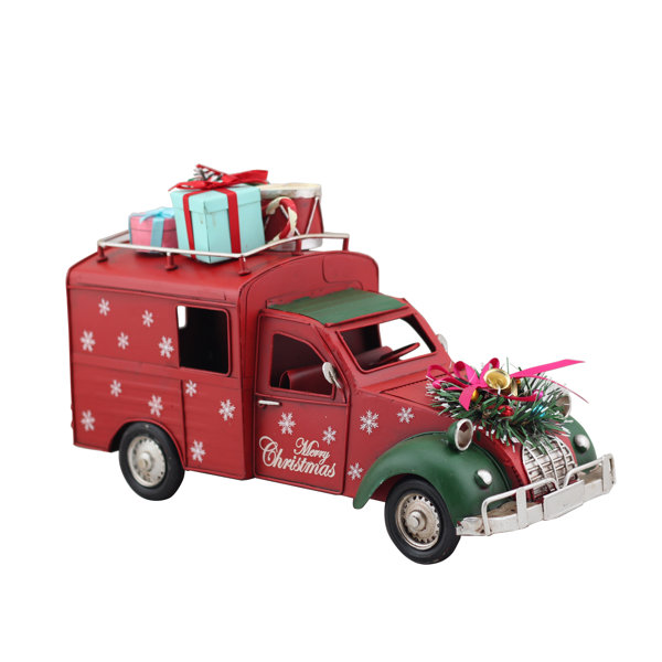 The Holiday Aisle® Old Style Decorative Christmas Truck with Snowflakes